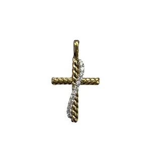 18K Cross with Diamonds