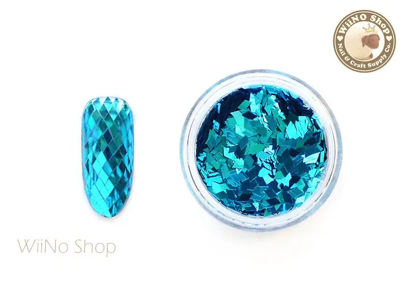 2 x 3mm Turquoise Diamond Shape Glitter (DM05)