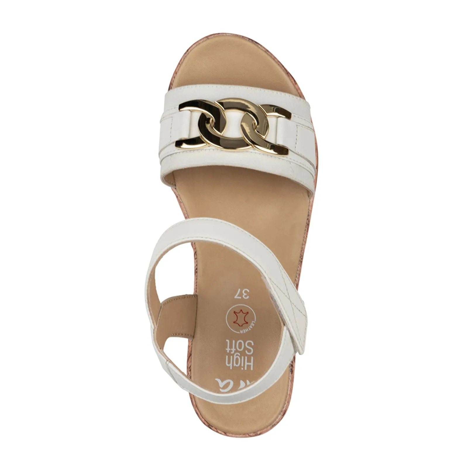 Ara Palmdale Wedge Sandal (Women) - White Nappa Leather