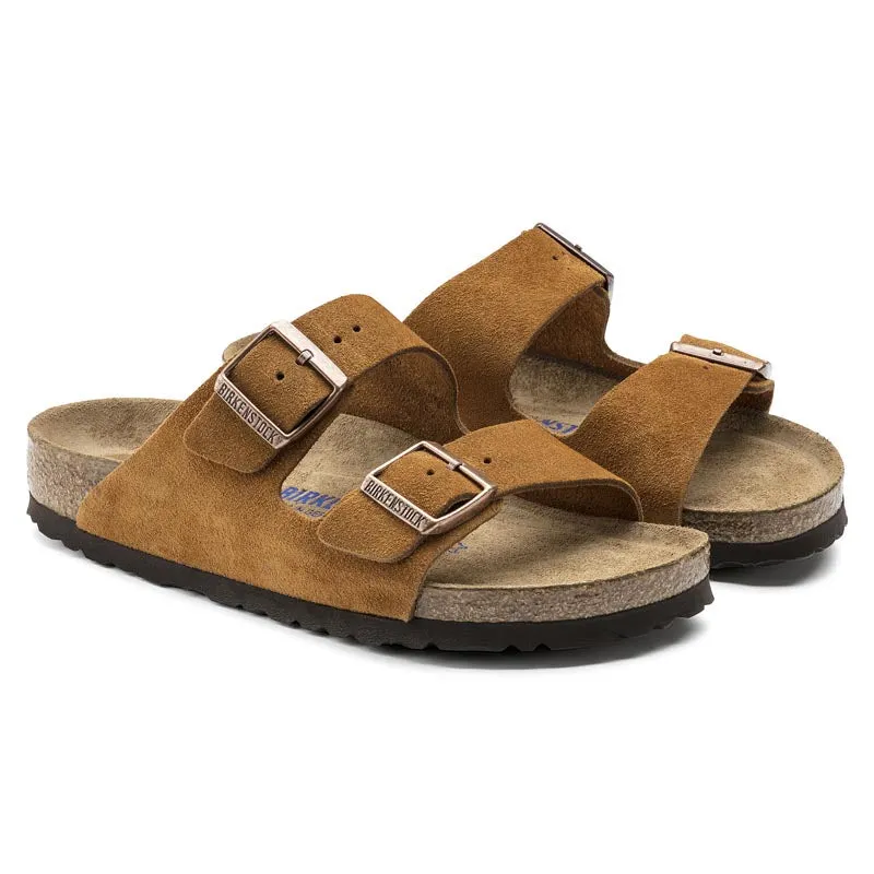 Birkenstock Arizona Soft Footbed Sandal- Mink Suede