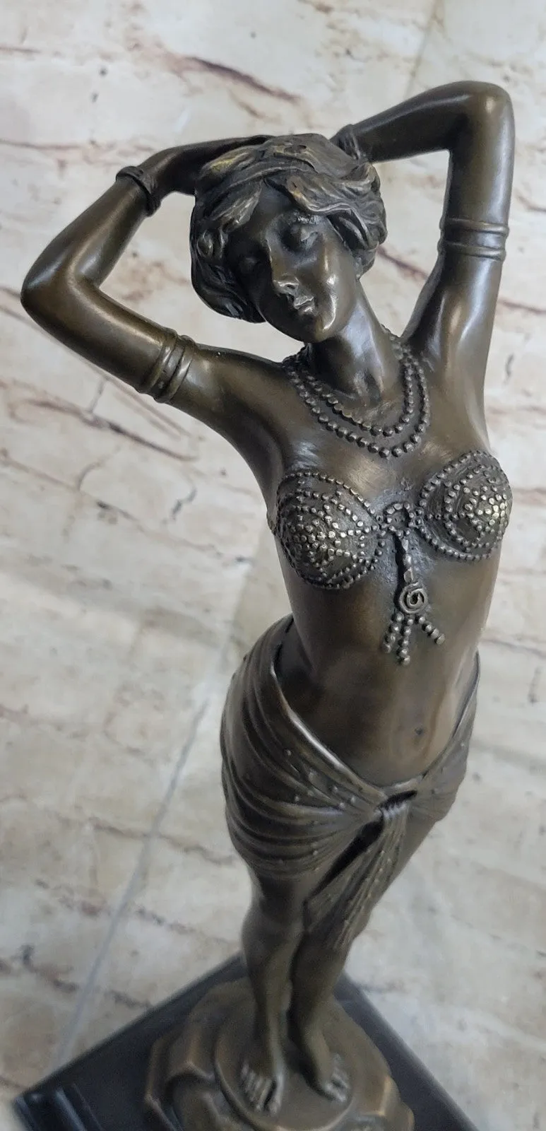 Bronze Sculpture Actress Model Designer Hot Cast Temptress Figurine Figure Decor