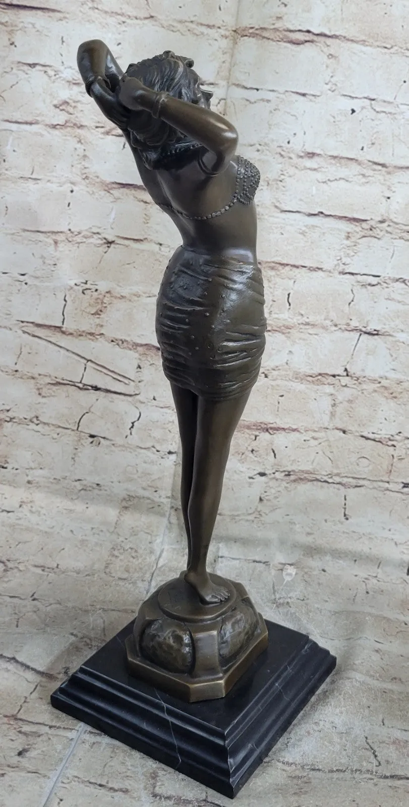 Bronze Sculpture Actress Model Designer Hot Cast Temptress Figurine Figure Decor