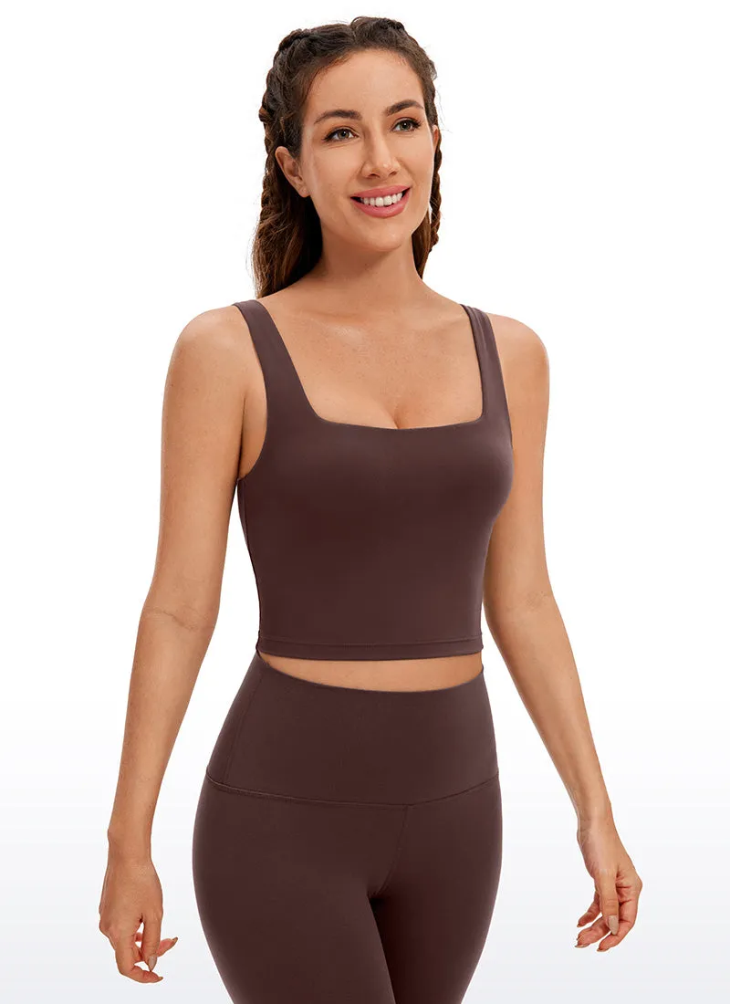 Butterluxe Square Neck Build-in Bra Tanks