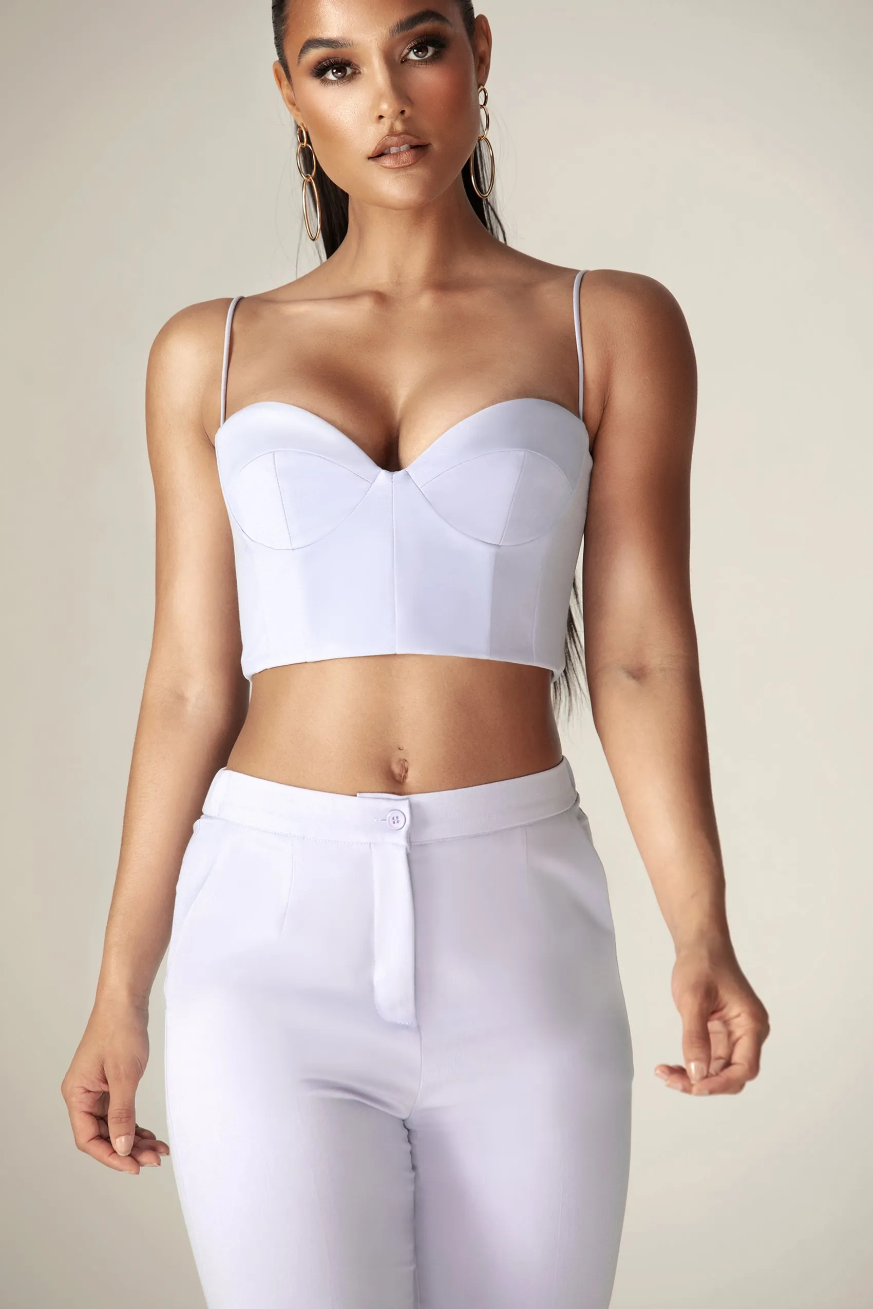 Carla Structure Crop Top (Baby Blue)