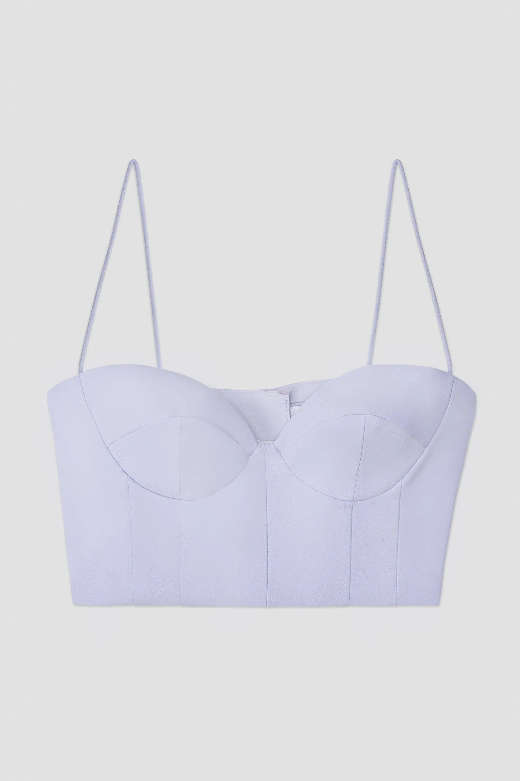 Carla Structure Crop Top (Baby Blue)