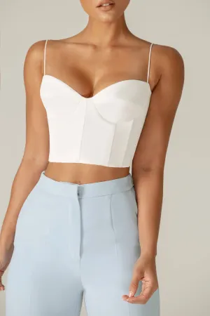 Carla Structure Crop Top (Off White)