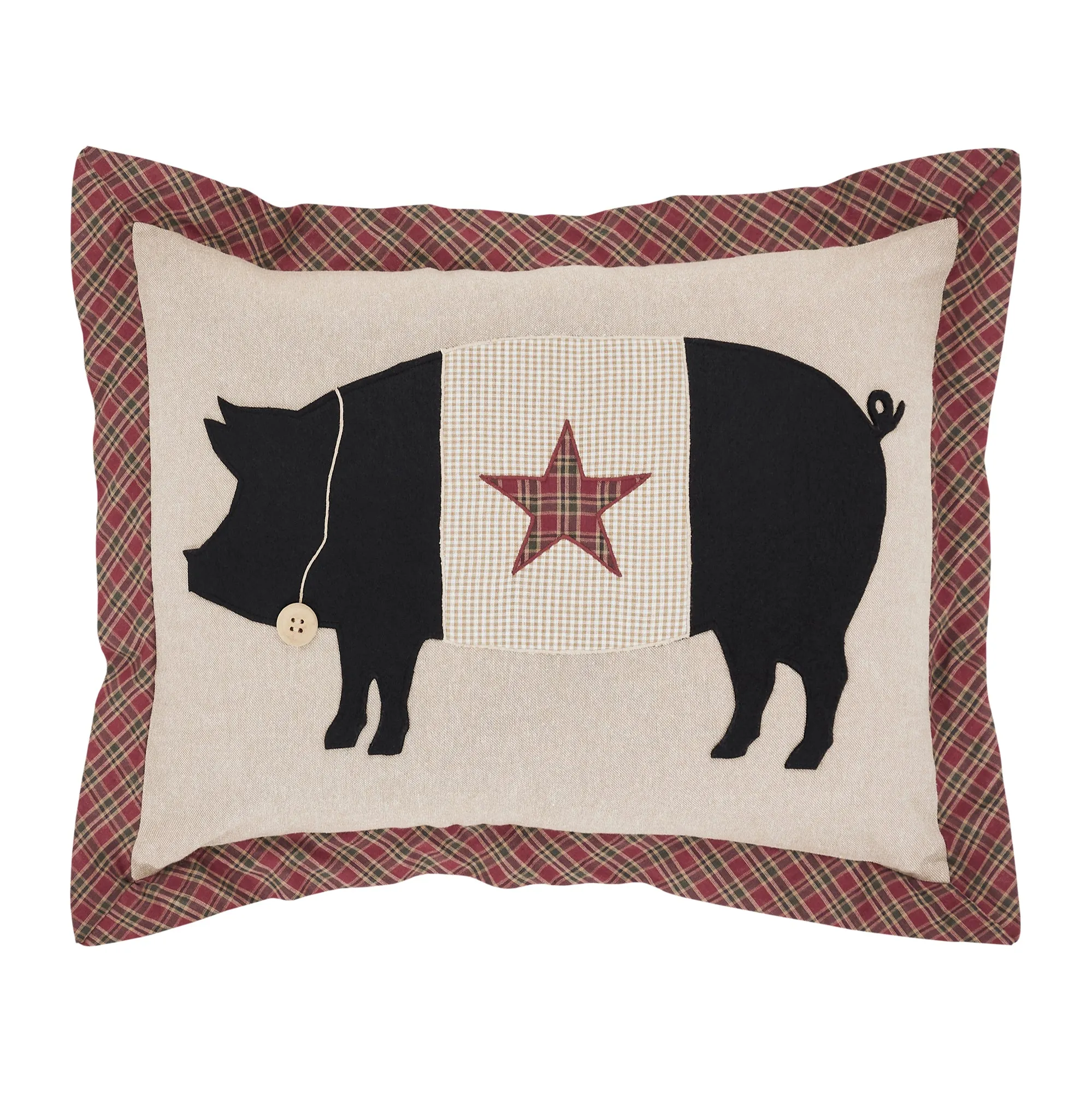 Cider Mill Primitive Pig Pillow 14x18