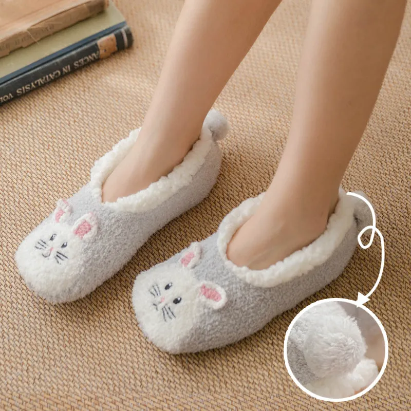 Coral Fleece Slipper Socks for Women