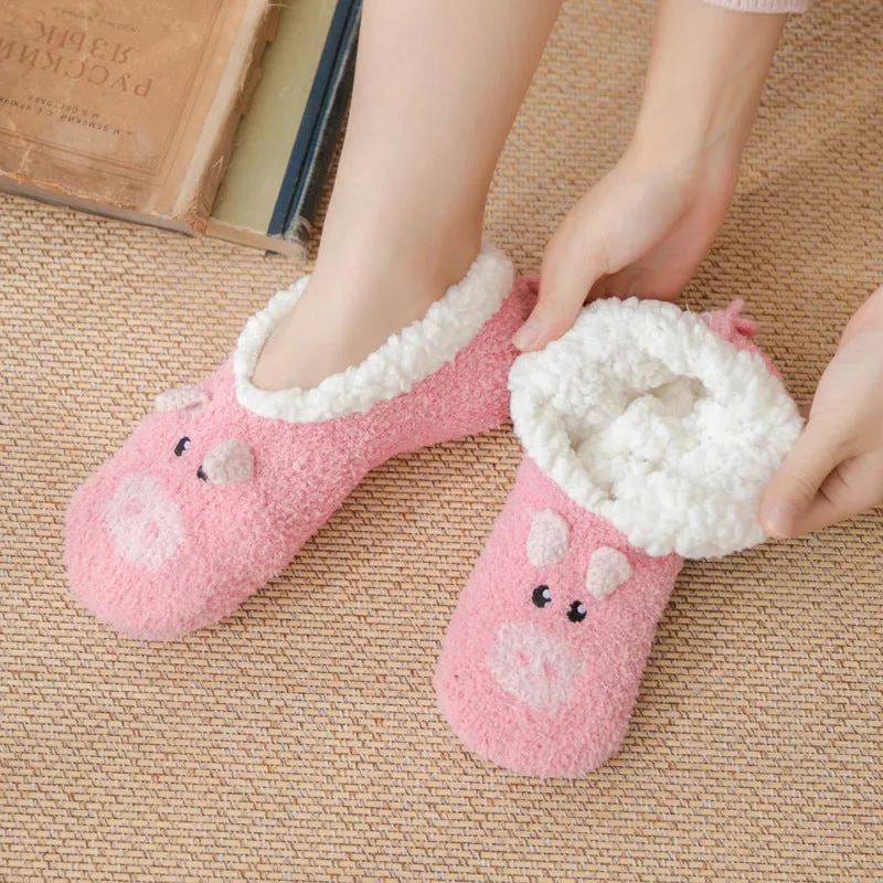 Coral Fleece Slipper Socks for Women