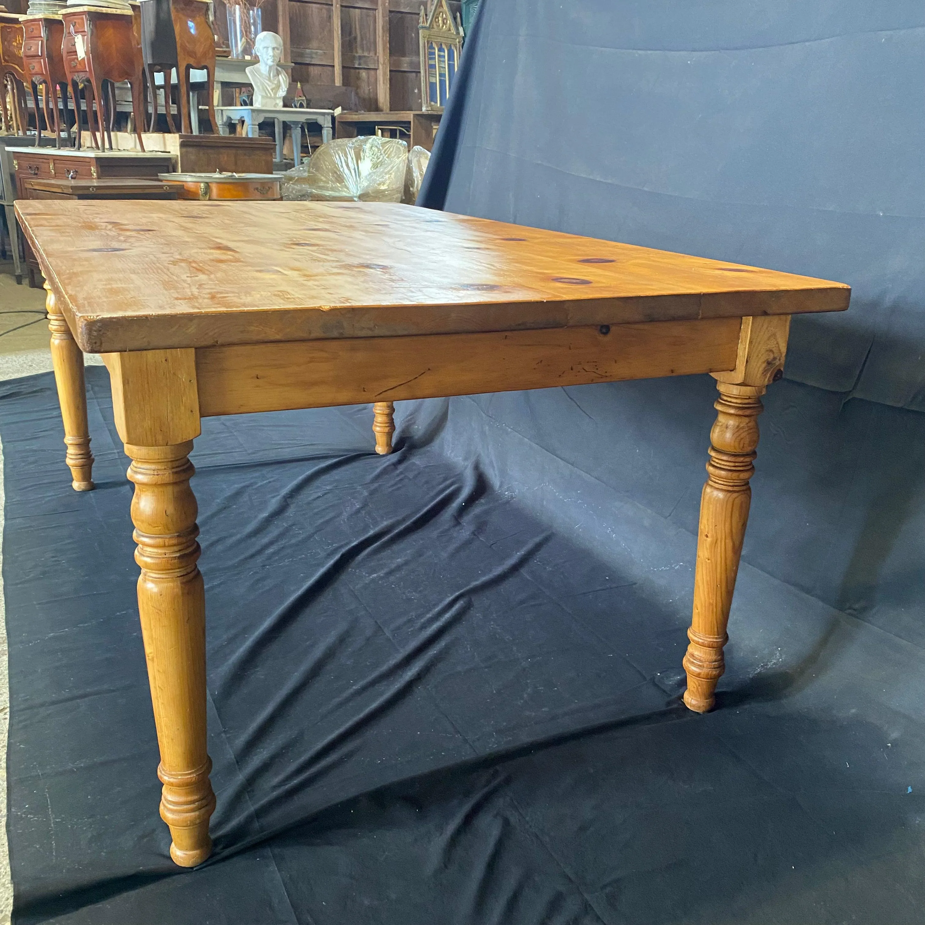 Country English Pine Farmhouse Dining Table