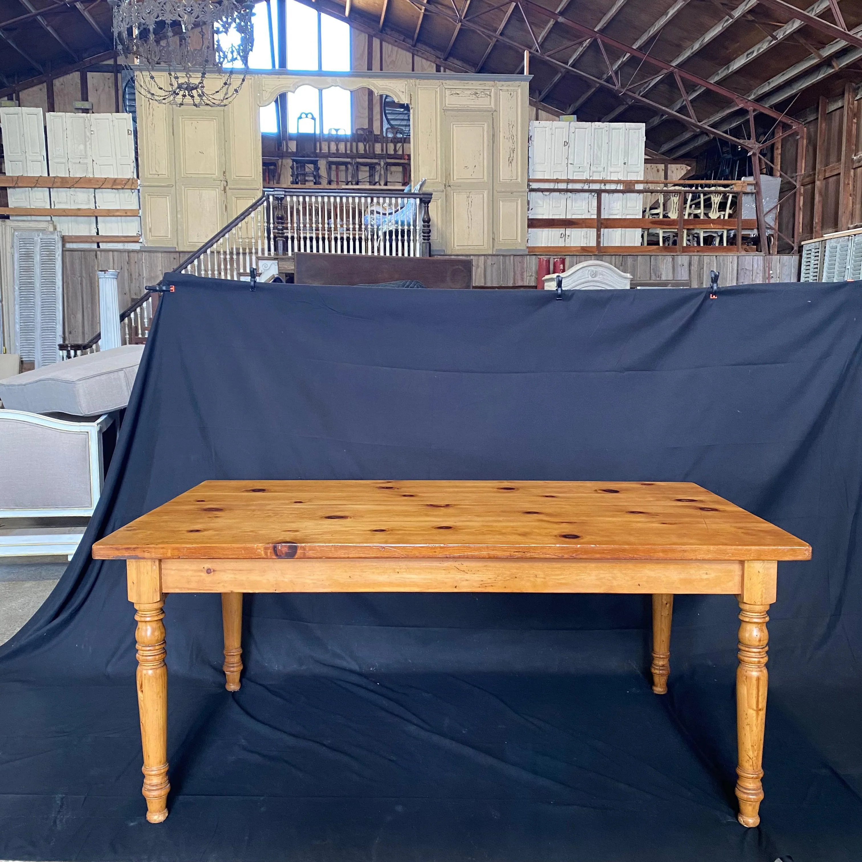 Country English Pine Farmhouse Dining Table