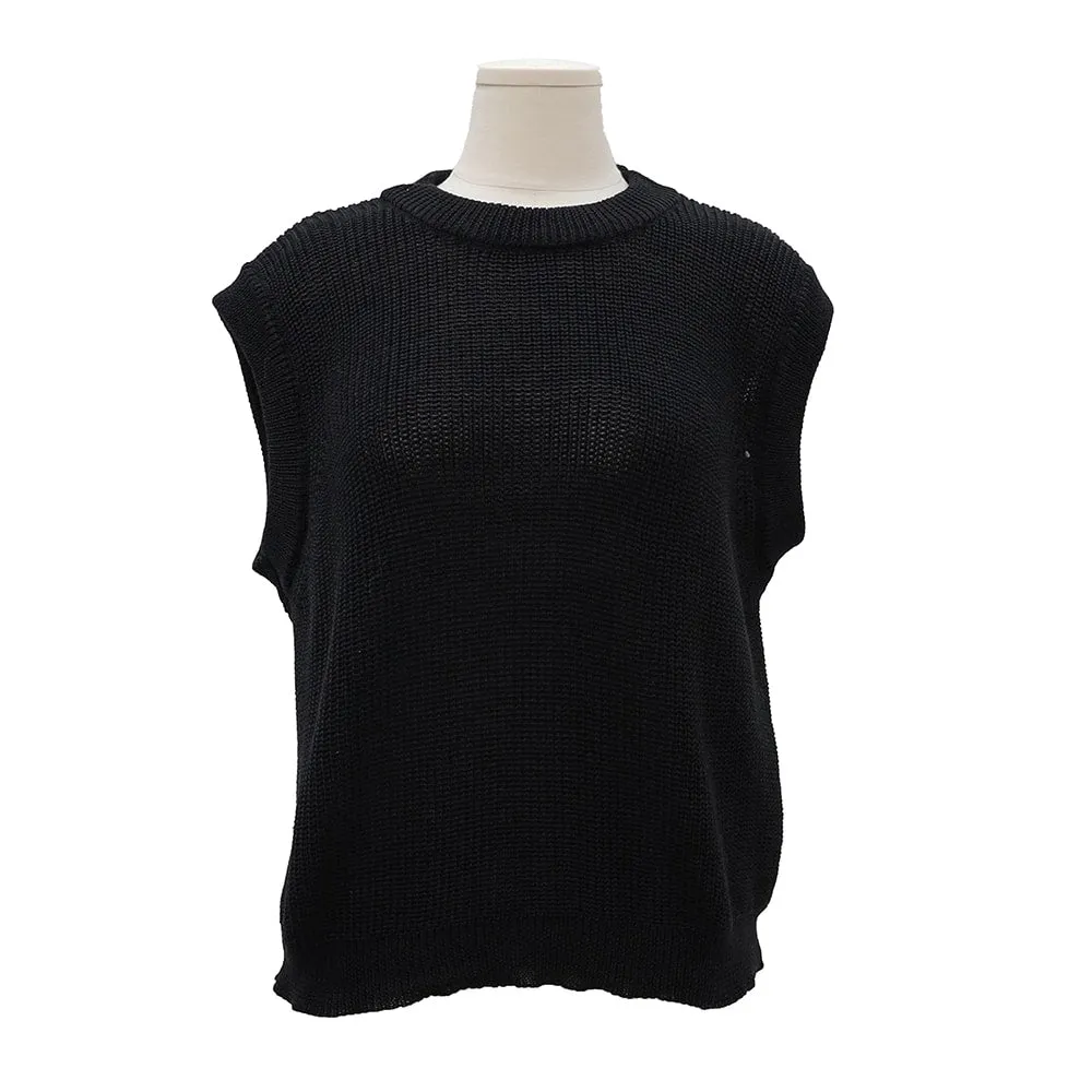 Daily Round Neck Knit Vest OA15