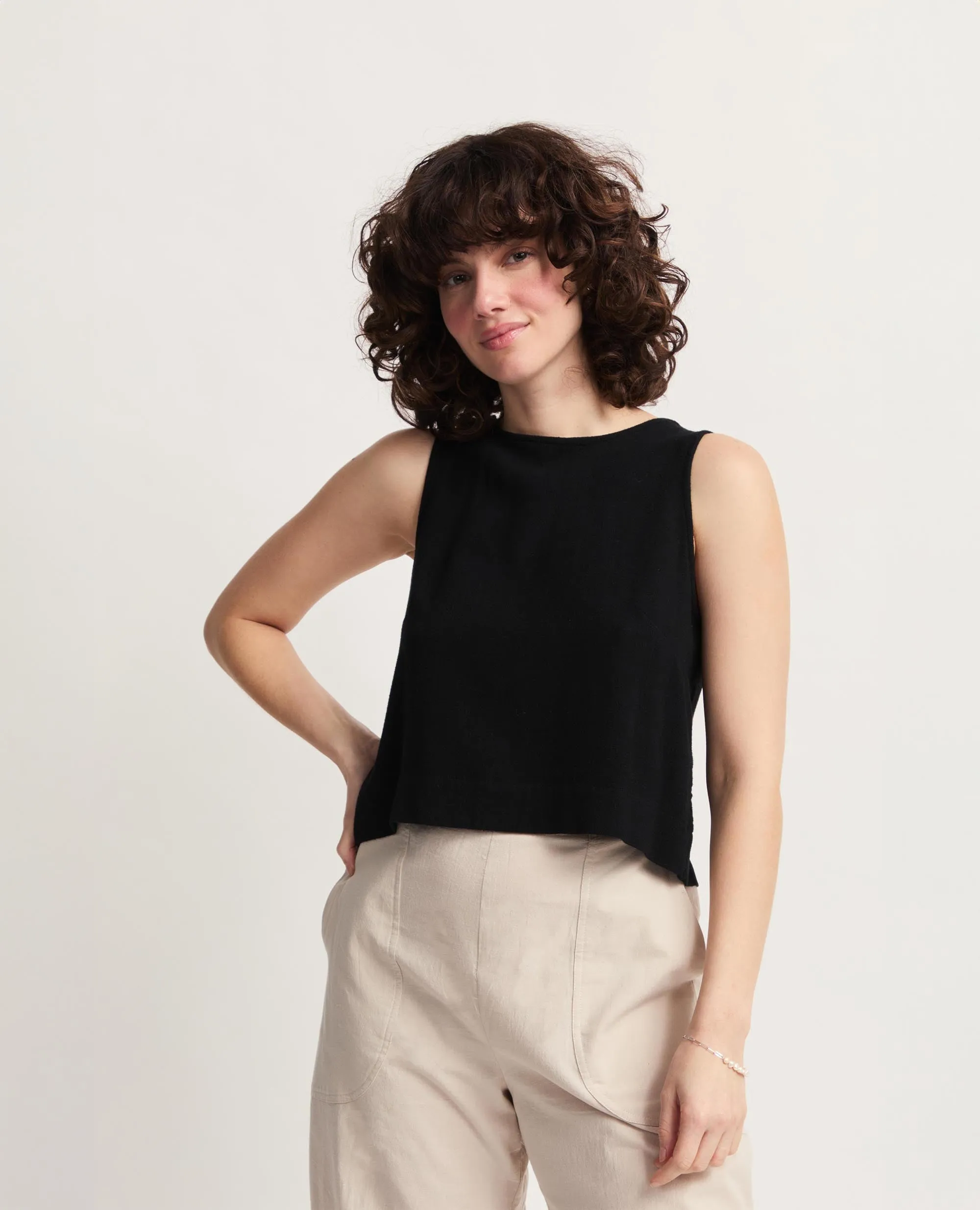 Didi | Sleeveless Open Back Tank Blouse