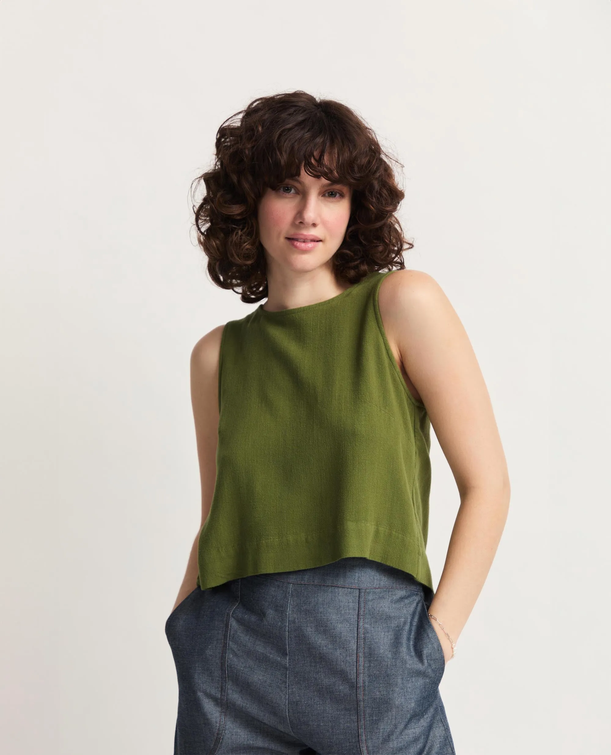 Didi | Sleeveless Open Back Tank Blouse