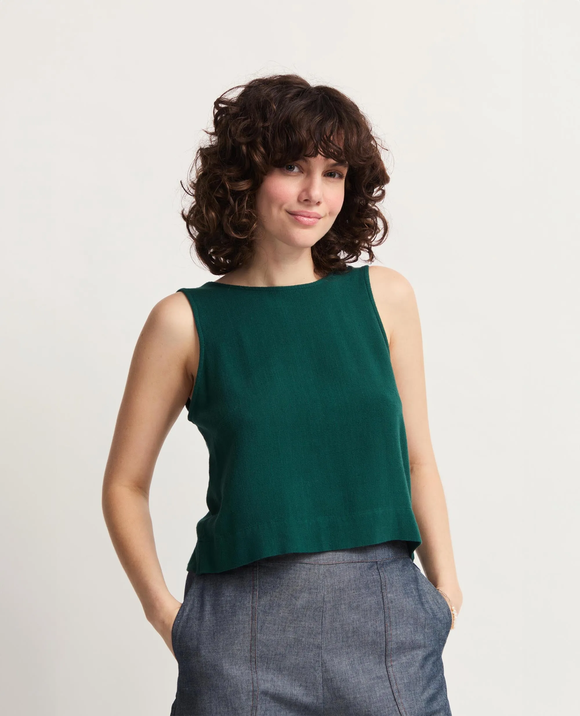 Didi | Sleeveless Open Back Tank Blouse