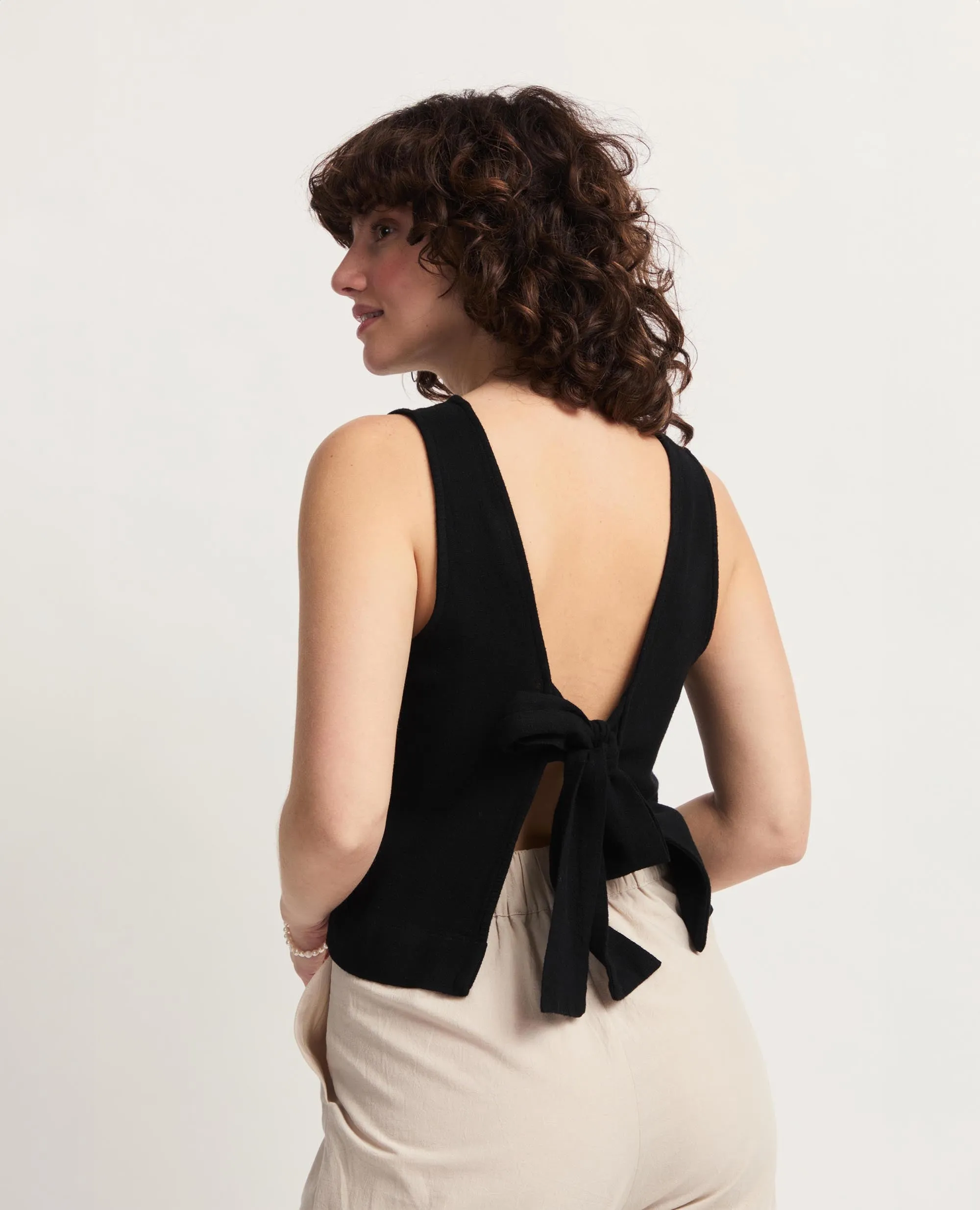 Didi | Sleeveless Open Back Tank Blouse