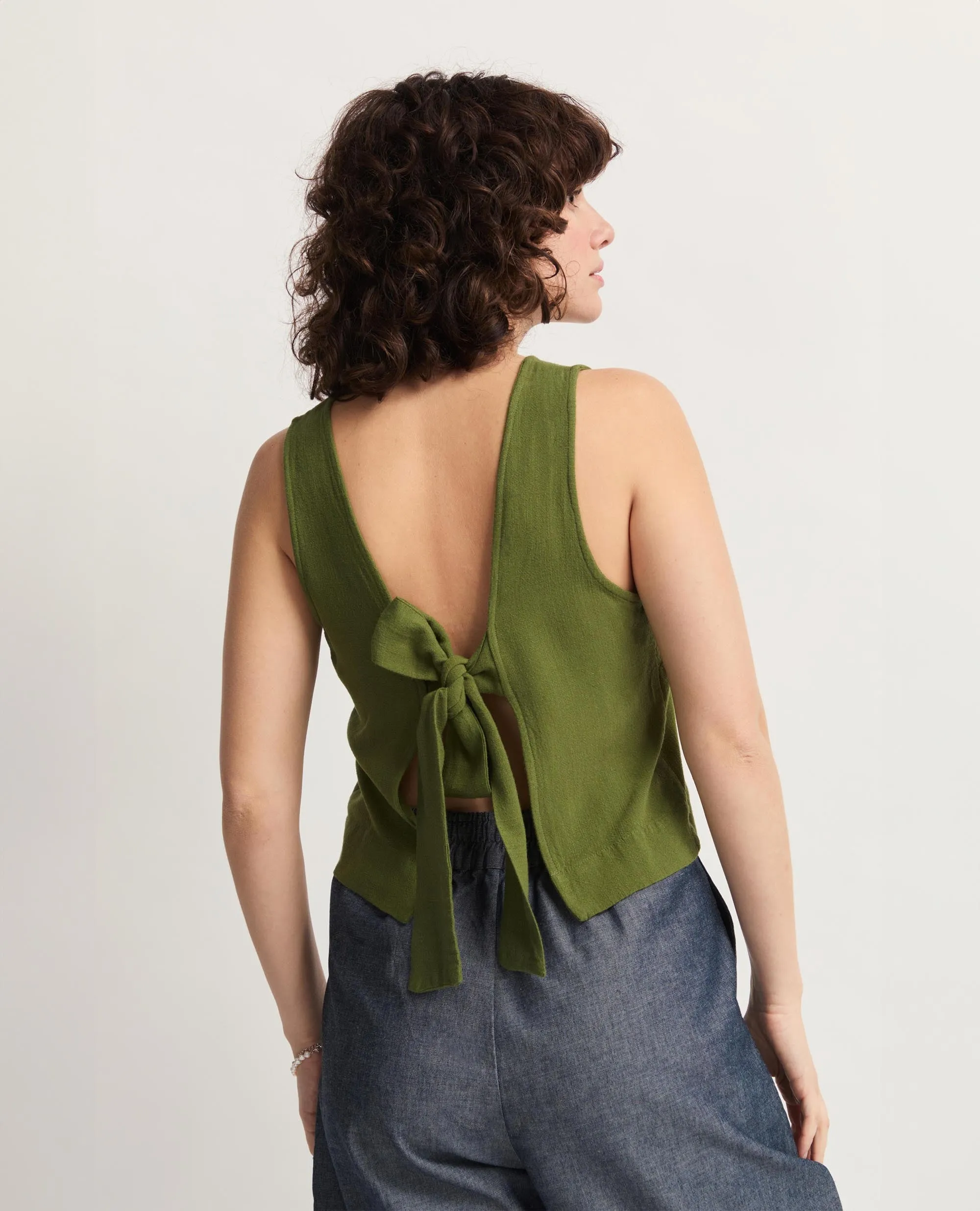 Didi | Sleeveless Open Back Tank Blouse