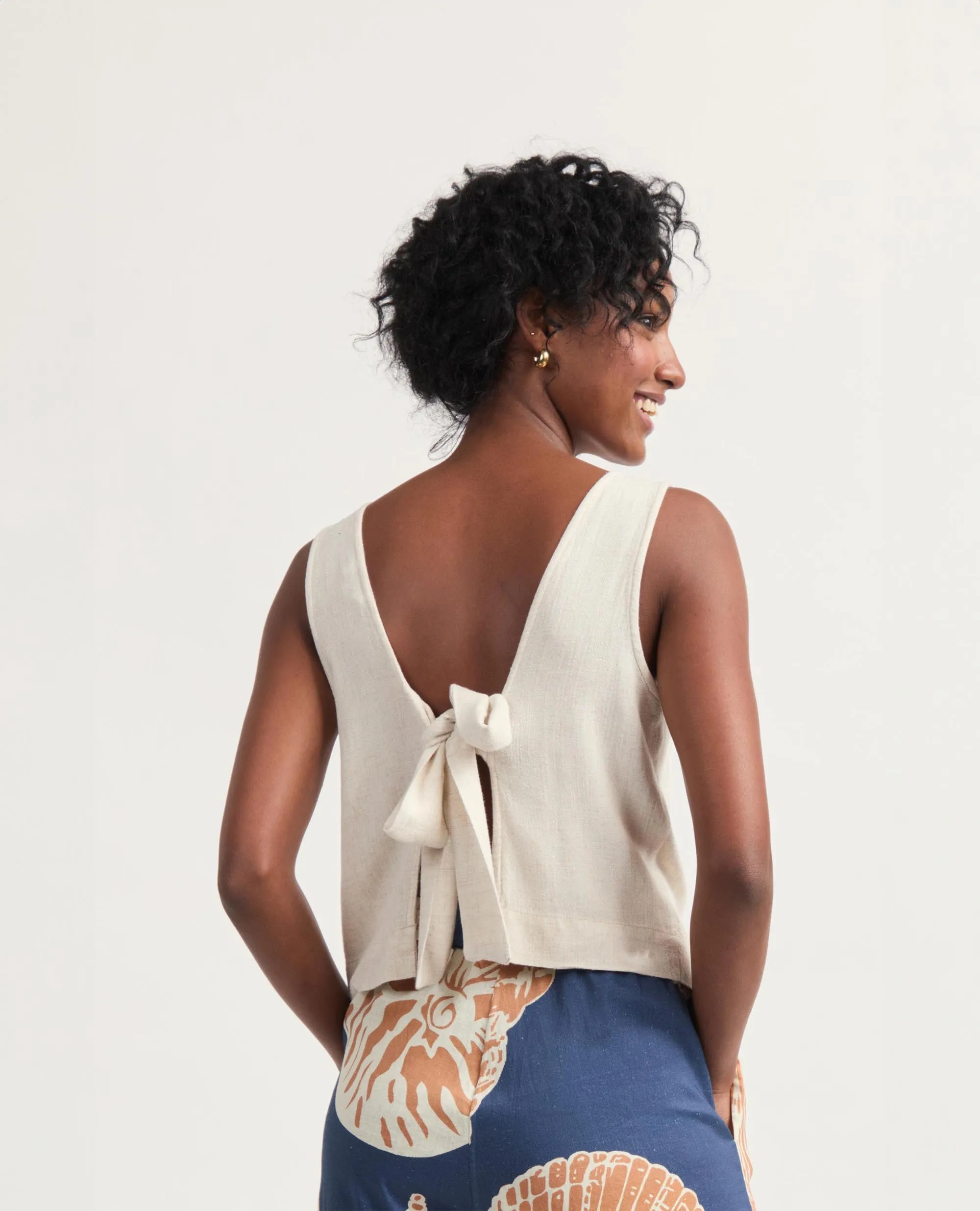 Didi | Sleeveless Open Back Tank Blouse