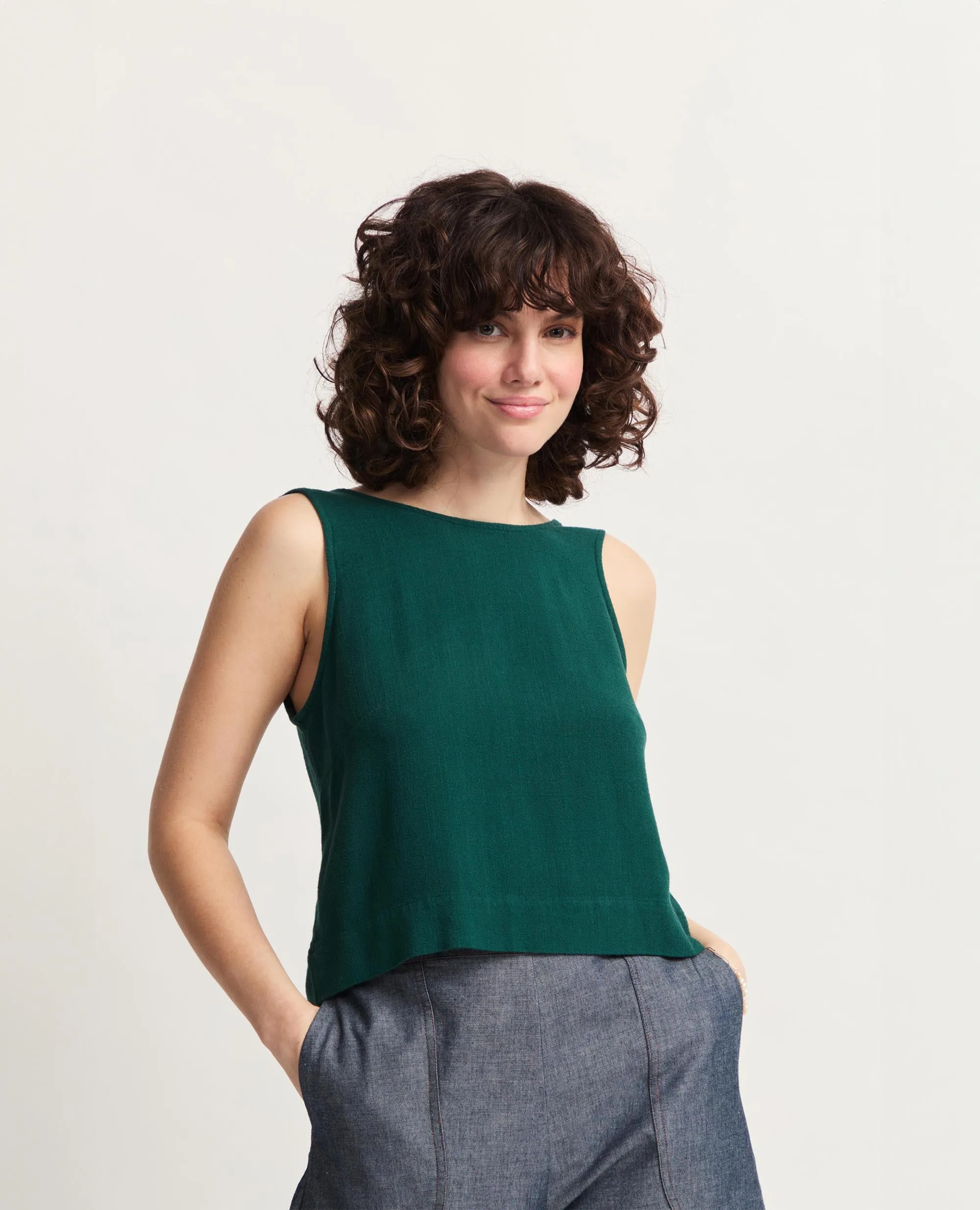 Didi | Sleeveless Open Back Tank Blouse