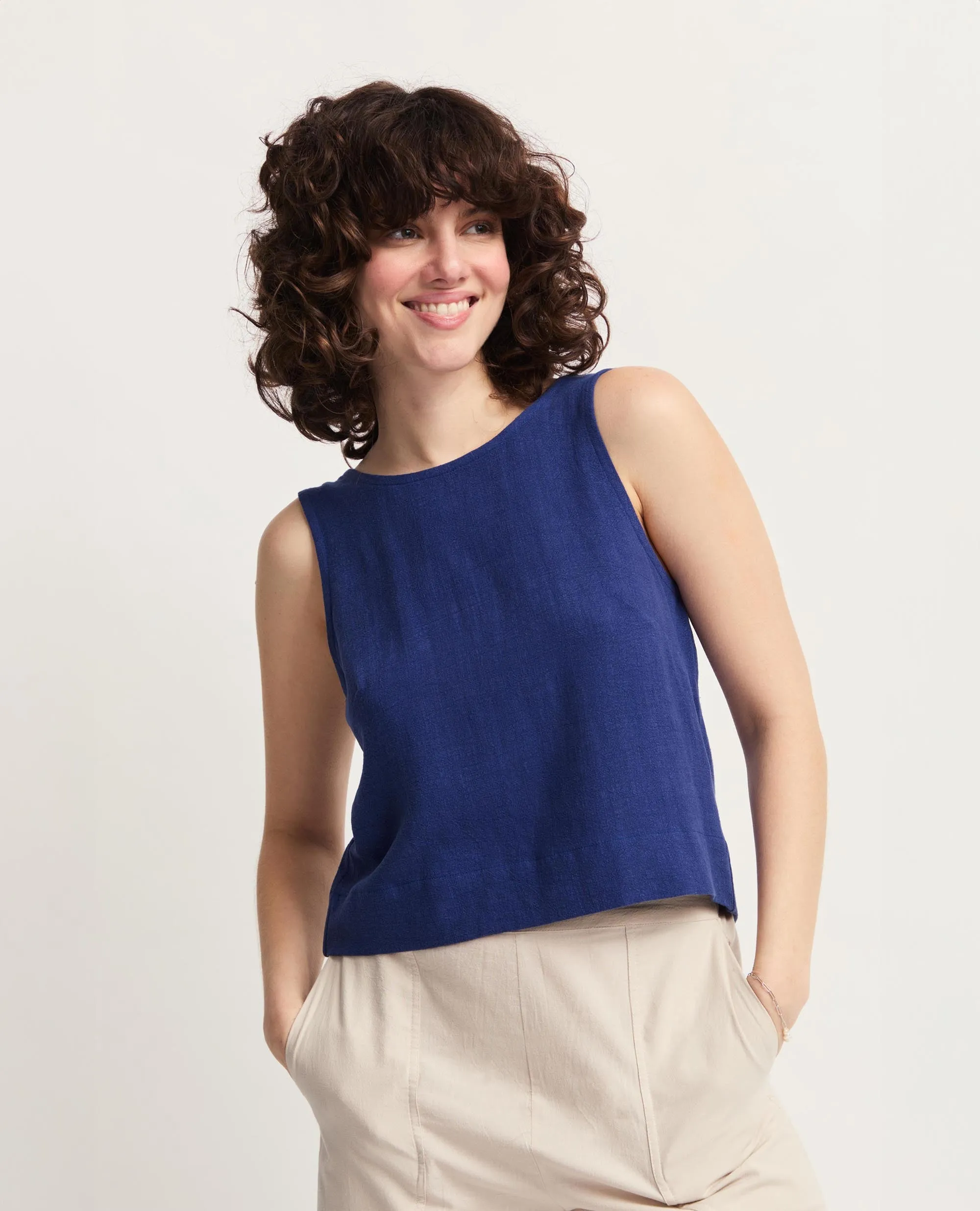 Didi | Sleeveless Open Back Tank Blouse