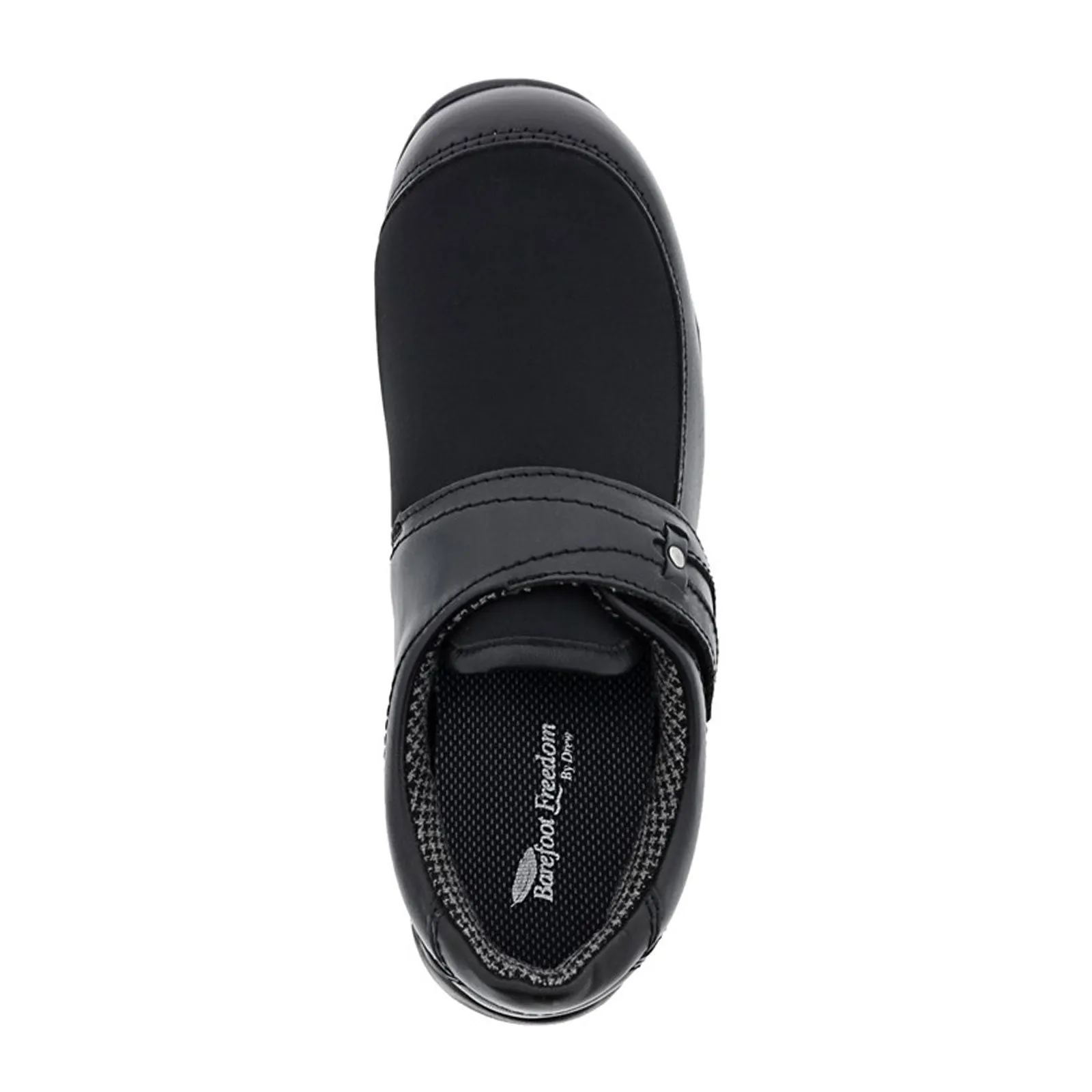 Drew Antwerp Slip On (Women) - Black Leather/Stretch