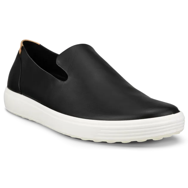 Ecco Soft 7 Slip On LX Sneaker - Black / Powder