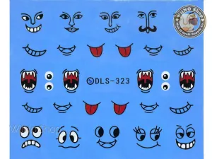 Halloween Face Water Slide Nail Art Decals - 1pc (DLS-323)