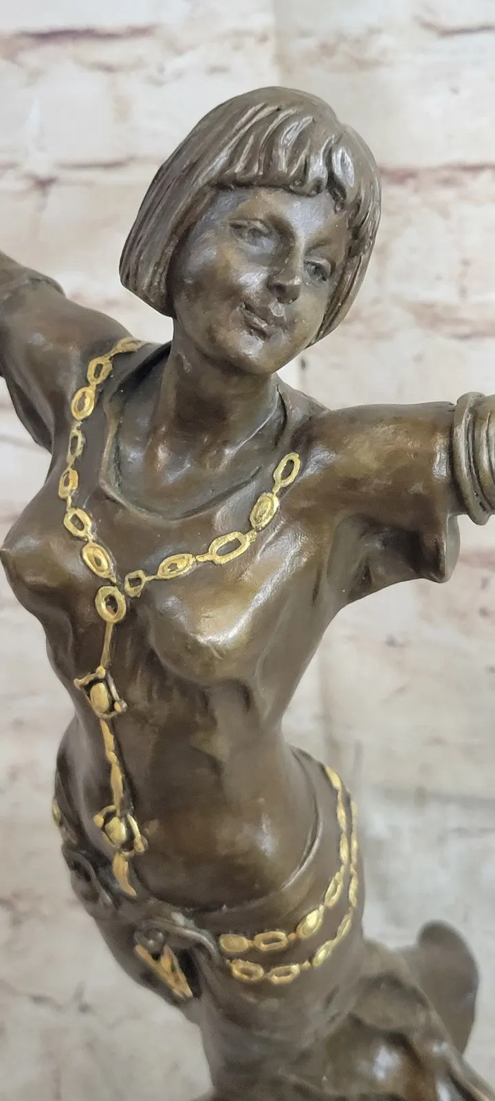 Hand Made Real Bronze Victorian Proper Lady Sculpture Statue Figurine Statue