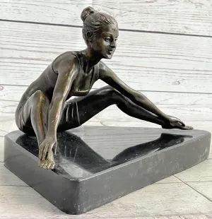 Handcrafted bronze sculpture SALE Contemporary , Pure Gymnast, Female Abstract