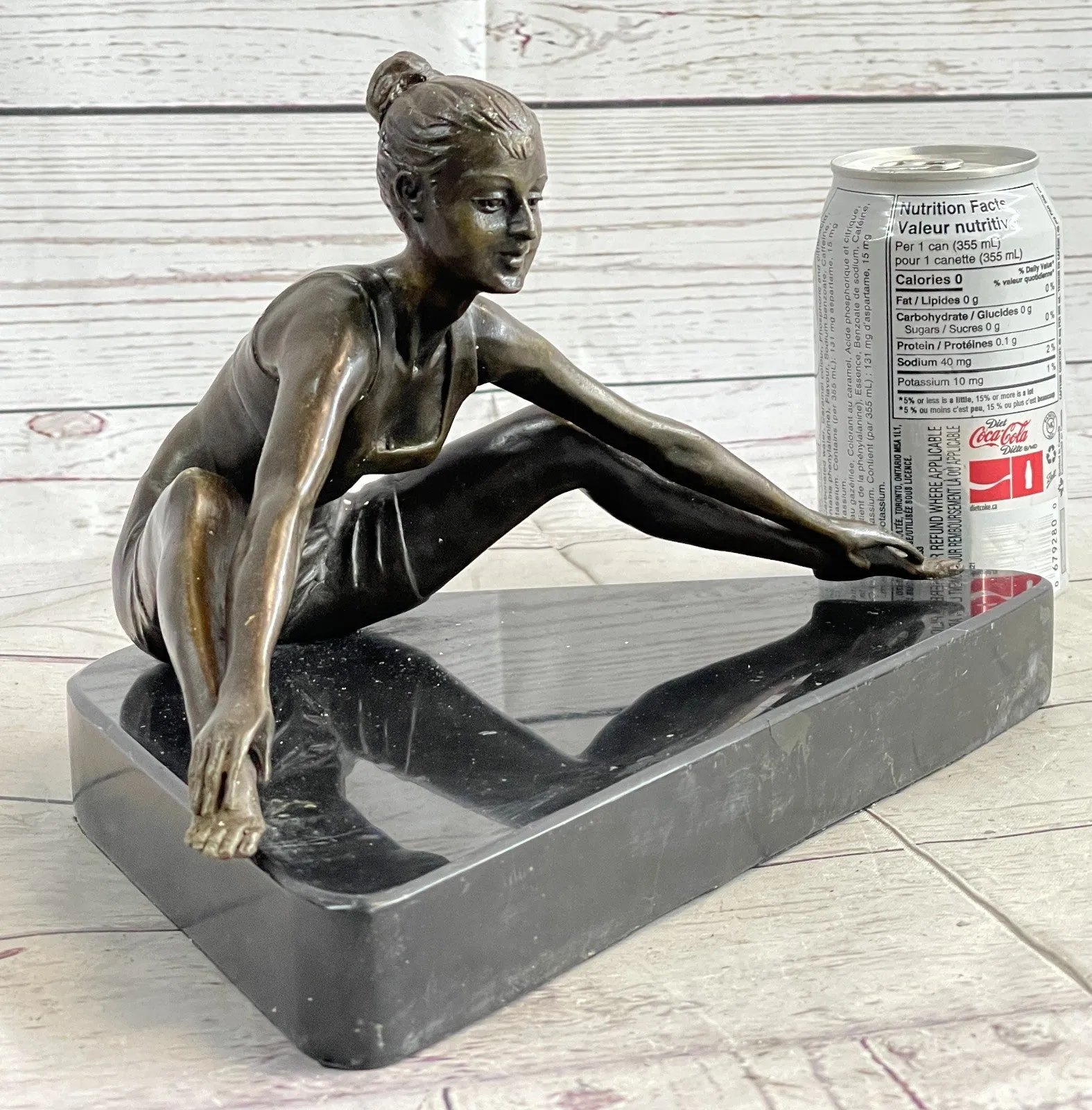 Handcrafted bronze sculpture SALE Contemporary , Pure Gymnast, Female Abstract