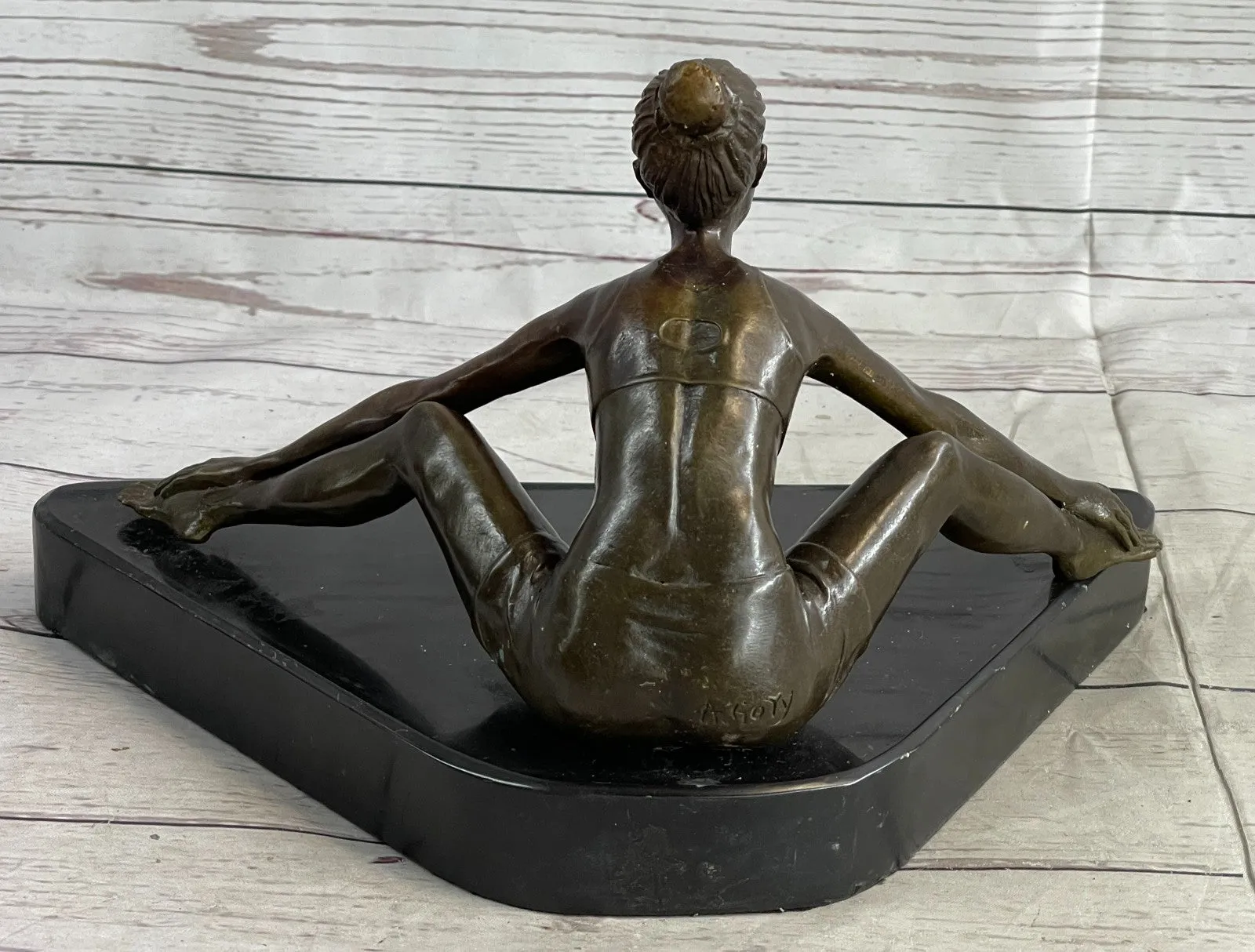 Handcrafted bronze sculpture SALE Contemporary , Pure Gymnast, Female Abstract