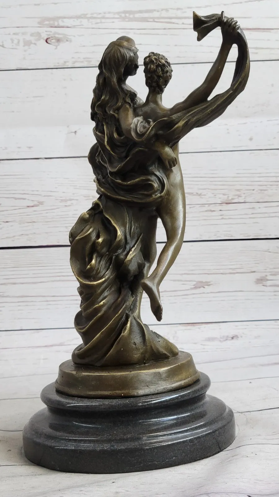 Handmade Art Lovers Cupid Psyche Eros Aphrodite Venus Bronze Marble Statue