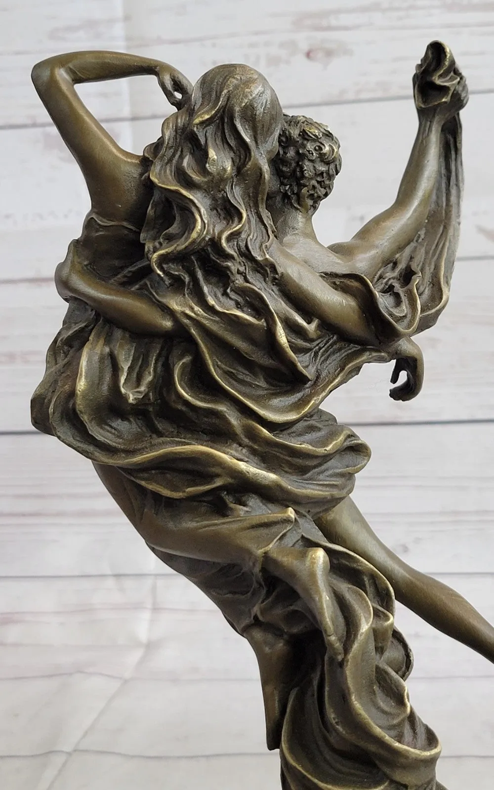 Handmade Art Lovers Cupid Psyche Eros Aphrodite Venus Bronze Marble Statue