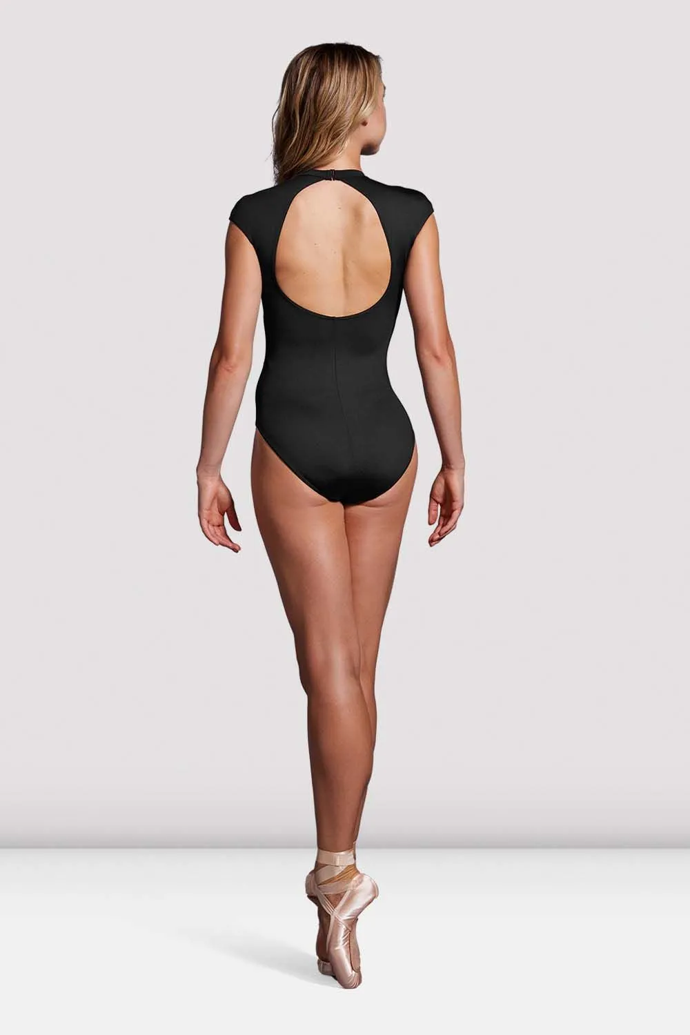 Ladies Mirella Black Label Cap Sleeve Open Back Leotard