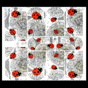 Ladybug Nail Art Nail Water Full Wraps