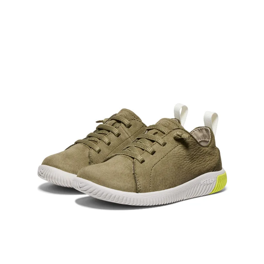 Little Kids' KNX Leather Sneaker  |  Martini Olive/Evening Primrose