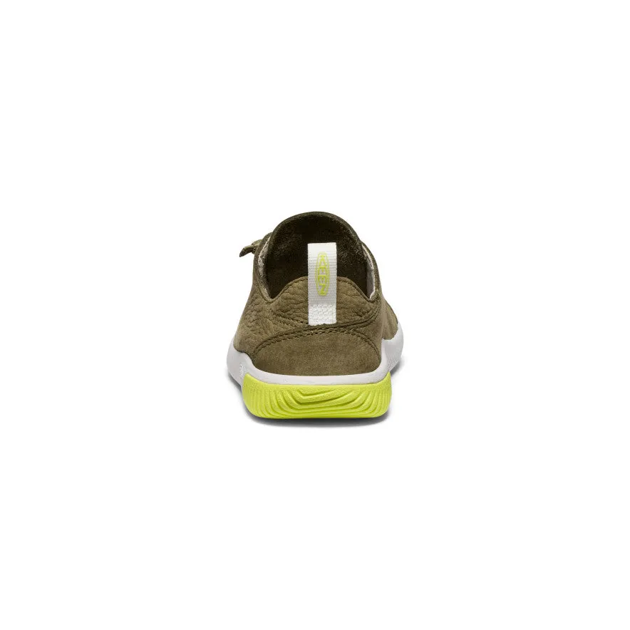 Little Kids' KNX Leather Sneaker  |  Martini Olive/Evening Primrose