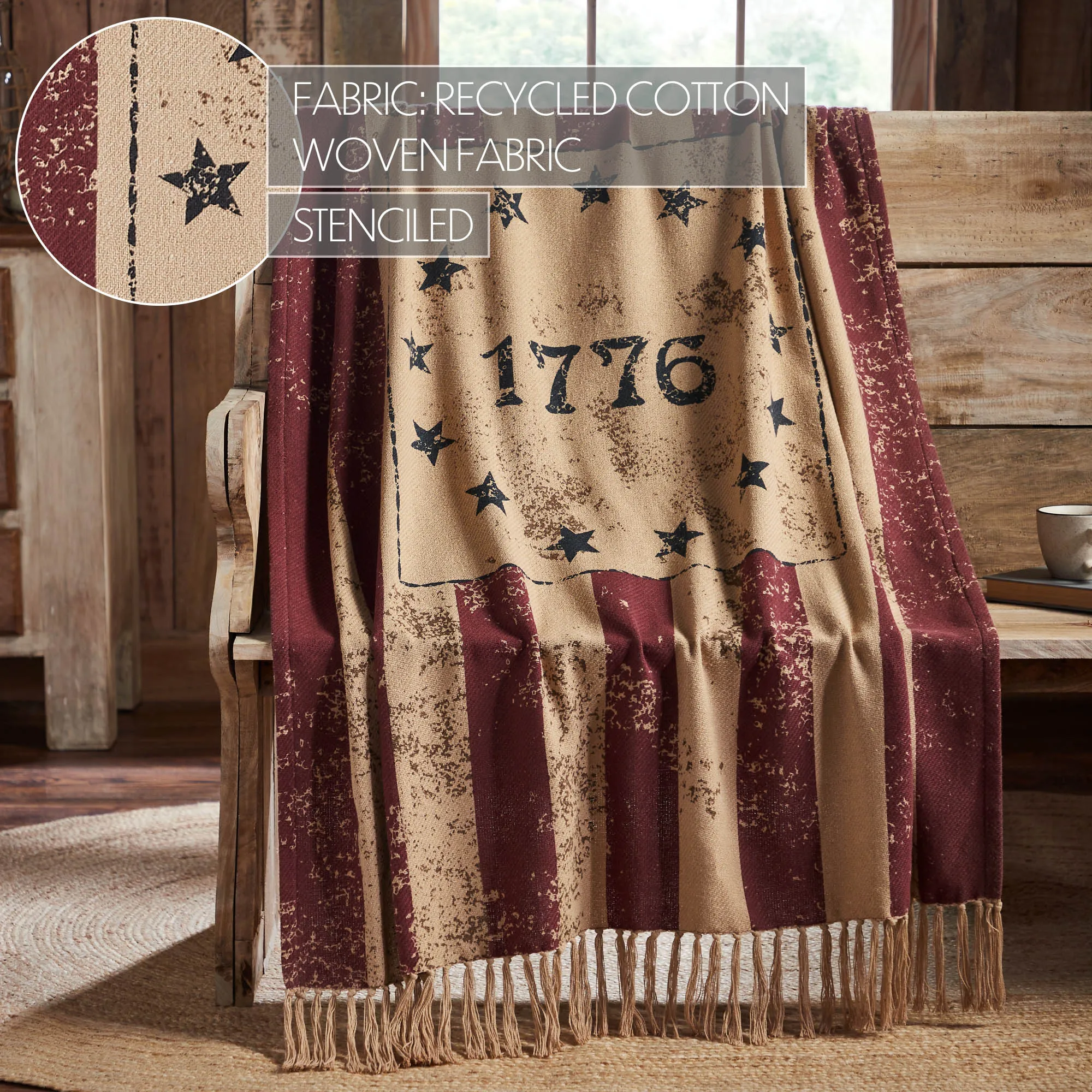 My Country 1776 Woven Throw 50x60