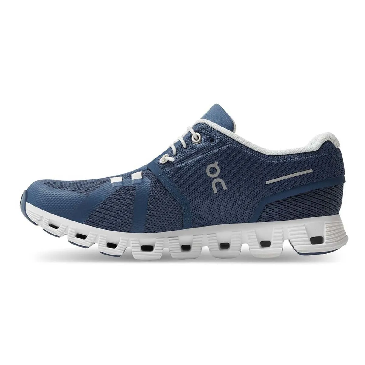 On Running Women's Cloud 5 Running Shoe - Denim / White