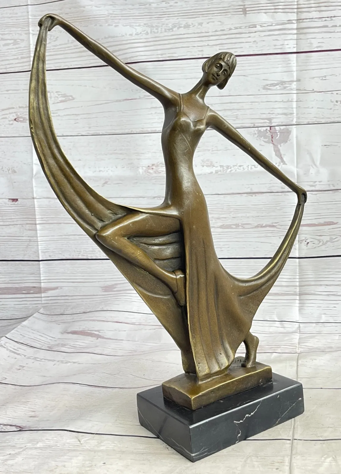 Original Milo Sexy Girl Captured in Dance Bronze Art Decor Abstract Sculpture