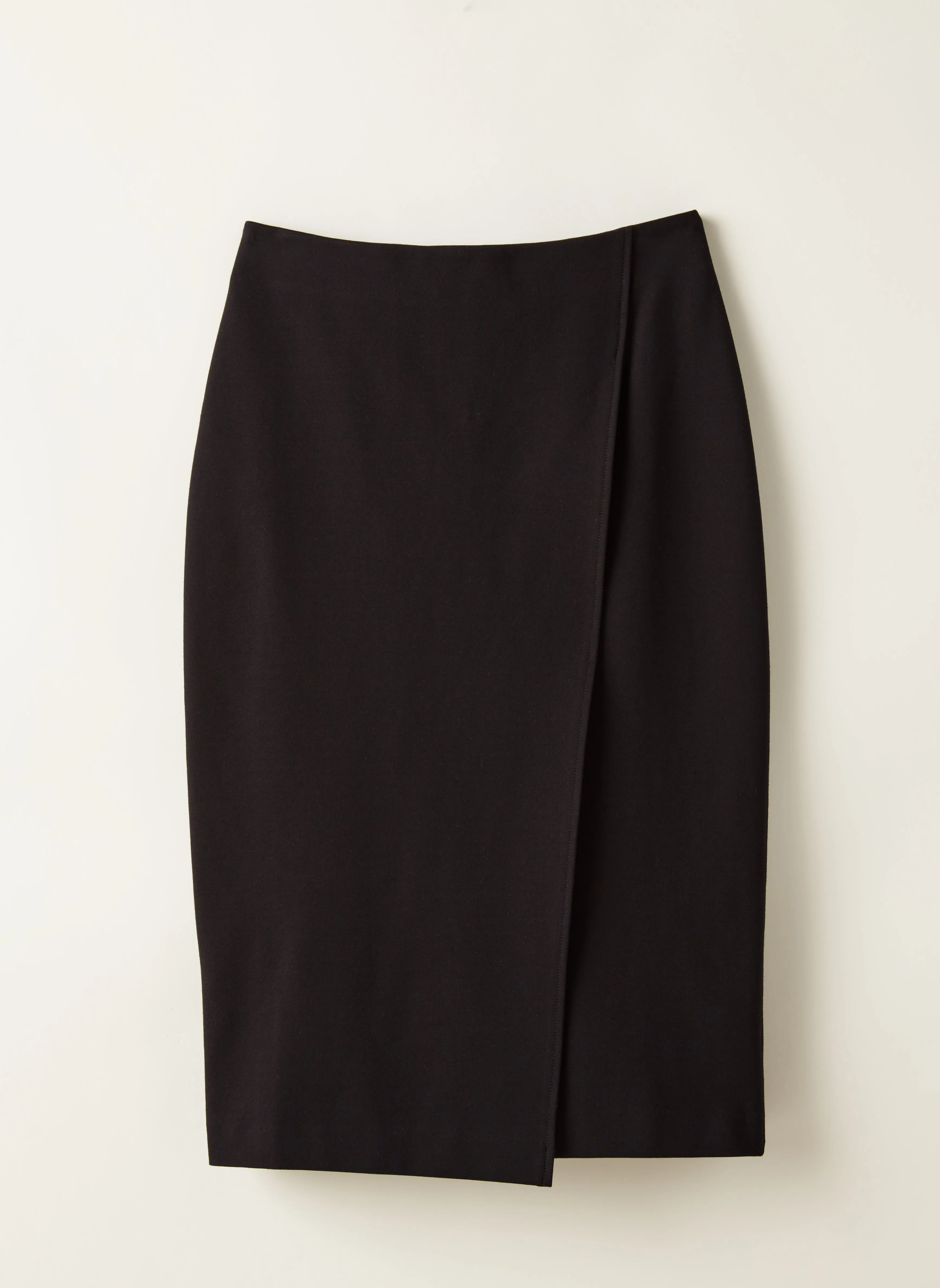 Plus Size Ponte Asymmetrical Wrap Skirt