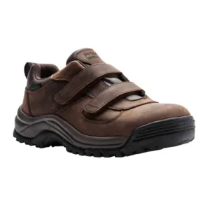 Propet Cliff Walker Low Strap Hiking Shoe (Men) - Brown Crazy Horse