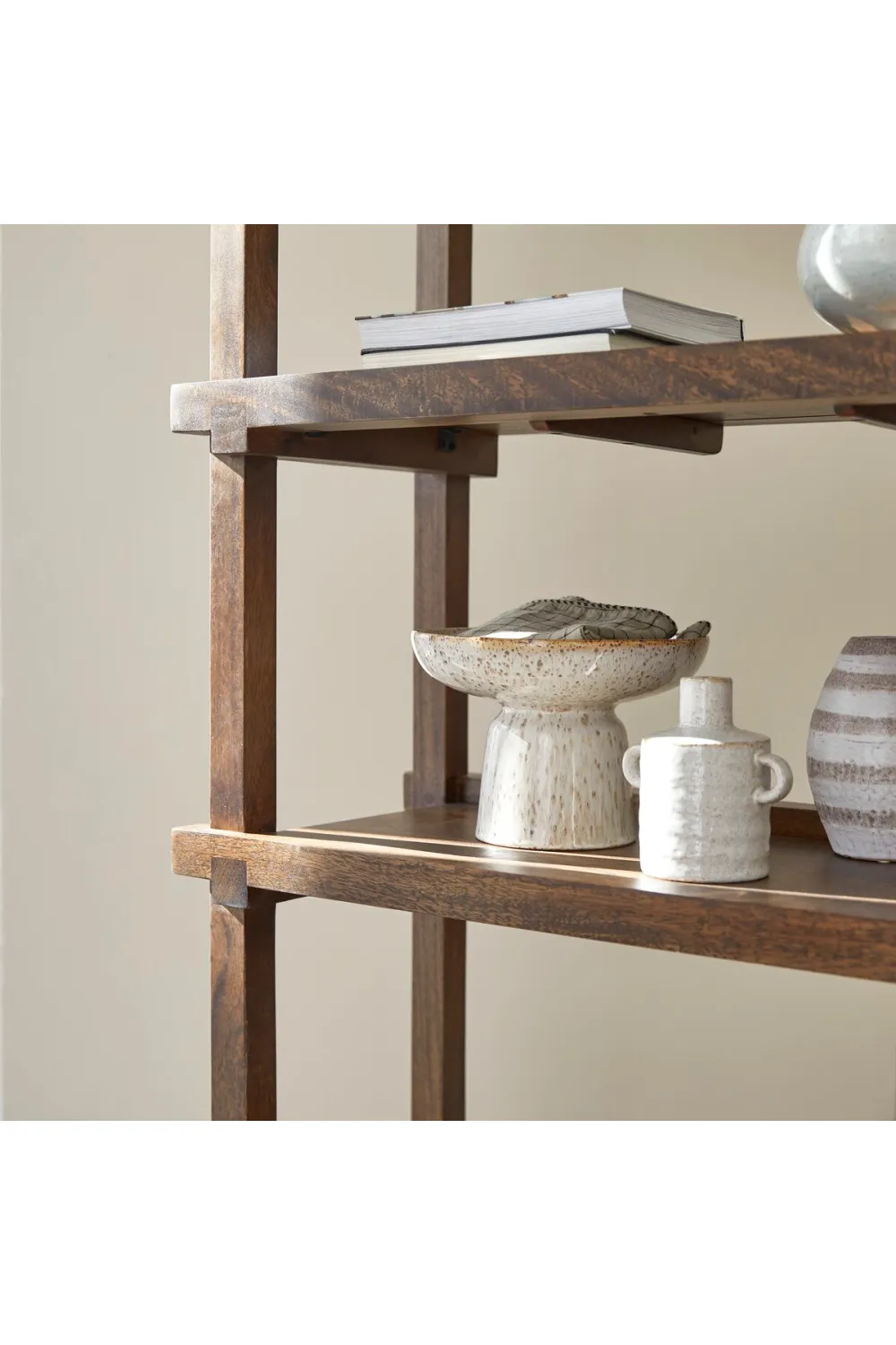 Solid Mango Ladder Bookcase | Tikamoon Arko