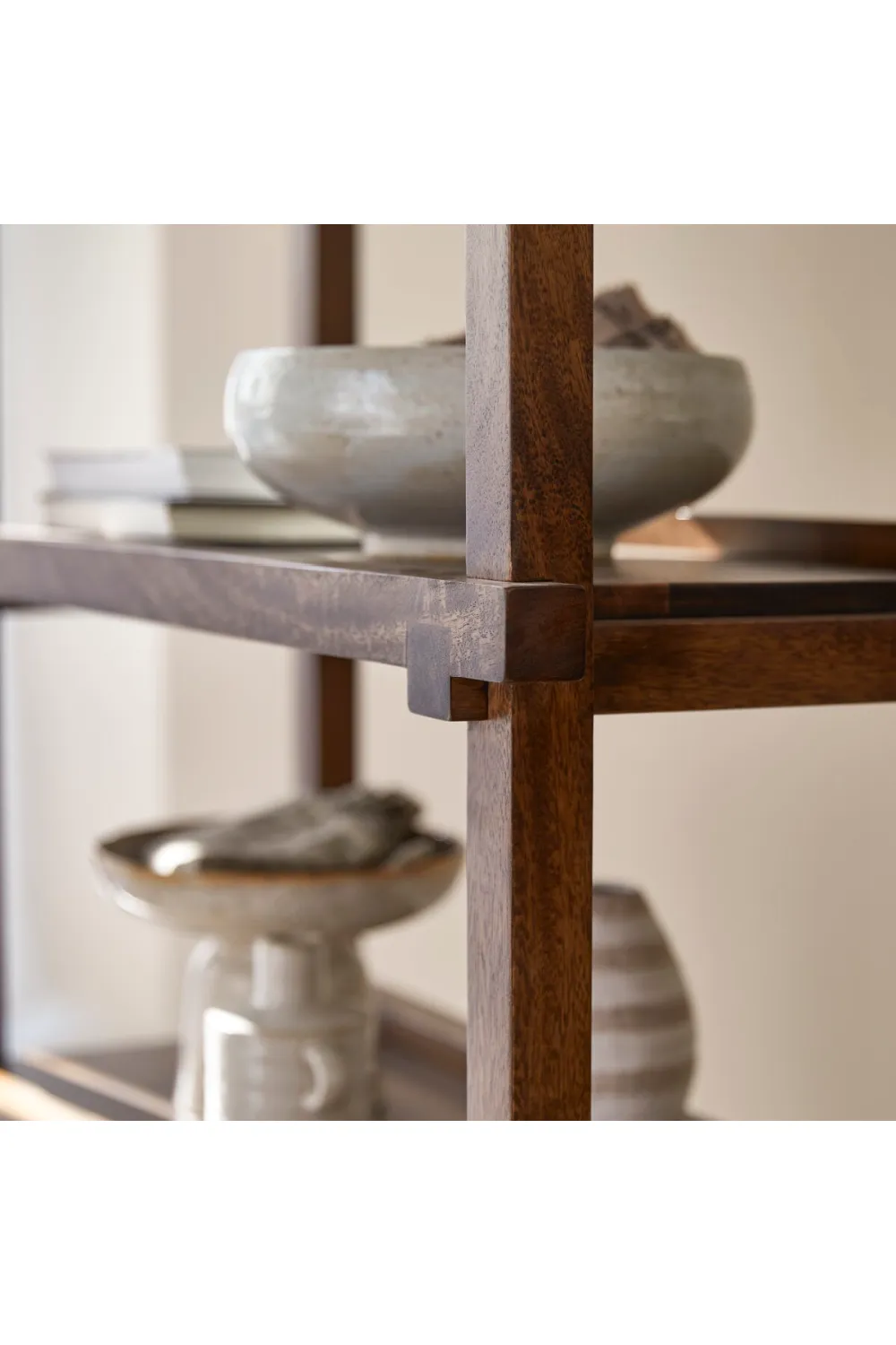 Solid Mango Ladder Bookcase | Tikamoon Arko