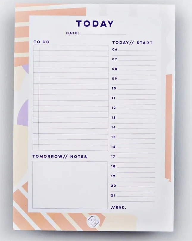 Spots   Stripes Daily Planner Pad