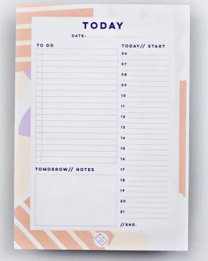 Spots   Stripes Daily Planner Pad