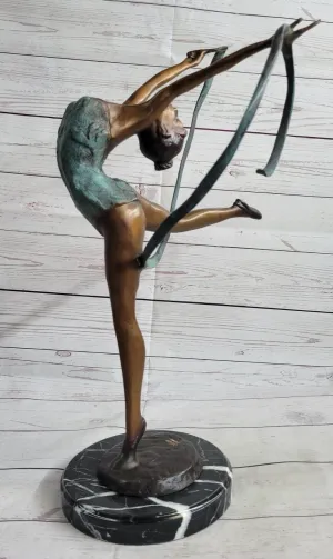 Statue gymnaste danseur de bronze sculpture figurine 55 cm Home Decoration Decor