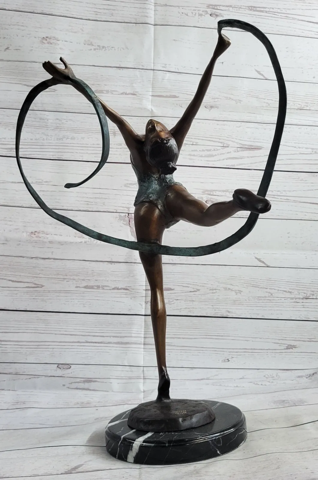 Statue gymnaste danseur de bronze sculpture figurine 55 cm Home Decoration Decor