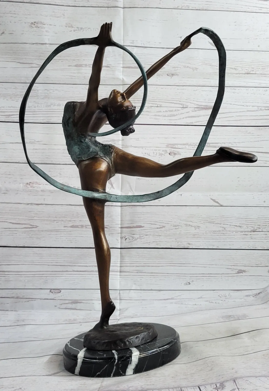 Statue gymnaste danseur de bronze sculpture figurine 55 cm Home Decoration Decor