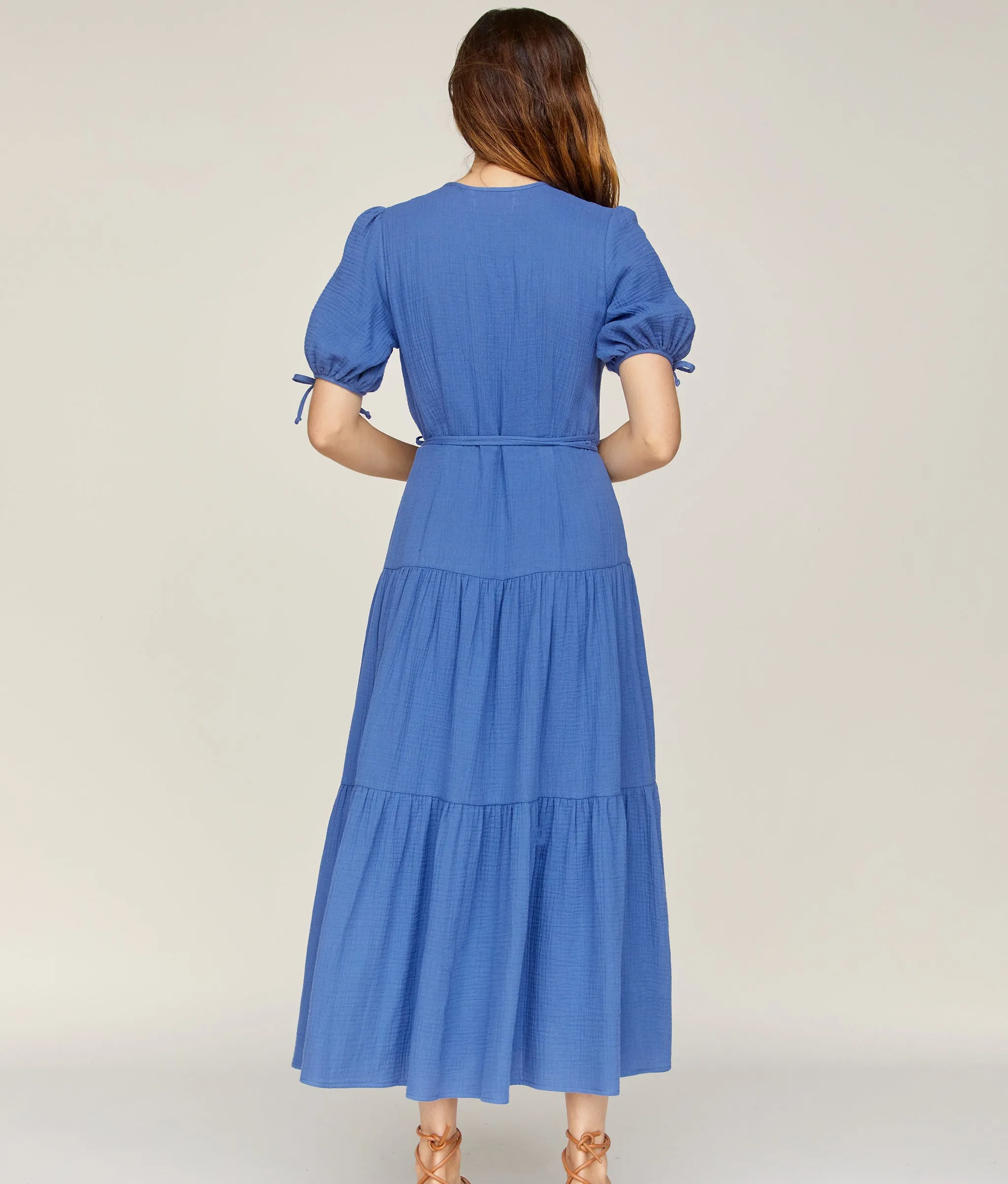 The Augusta Dress | Lapis Gauze